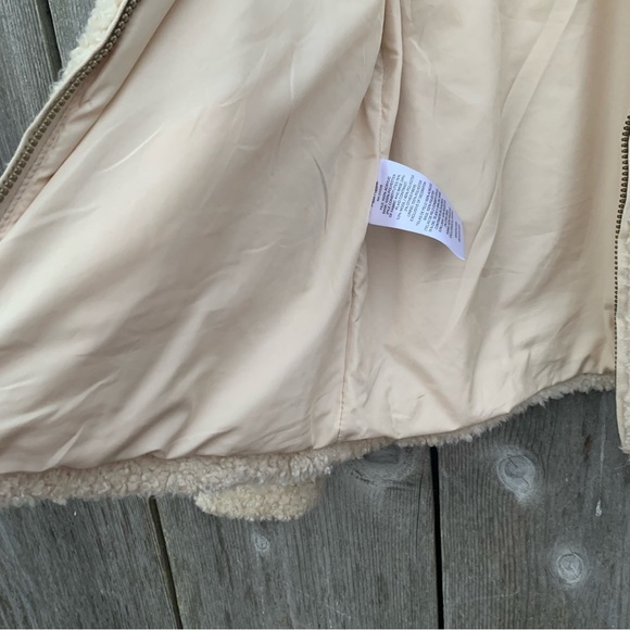 PENDLETON Jacket Women’s Size Small Beige Wool Sherpa Teddy 90's Fuzzy Full Zip - Picture 9 of 16